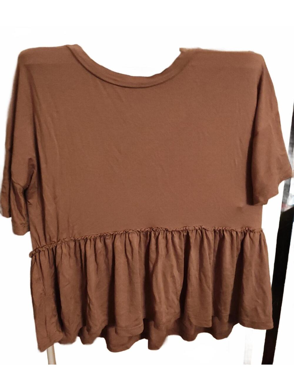 Unbranded lightweight blouse - tan - L - EUC
